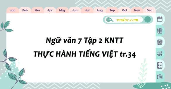 Soạn bài Thực hành tiếng Việt lớp 7 trang 34