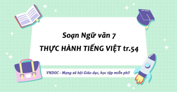 Soạn bài Thực hành tiếng Việt lớp 7 trang 54