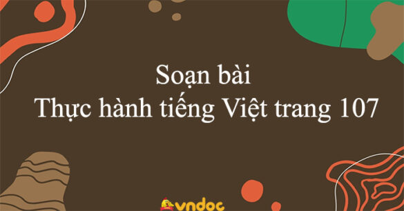 Soạn bài Thực hành tiếng Việt trang 107