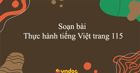 Soạn bài Thực hành tiếng Việt trang 115