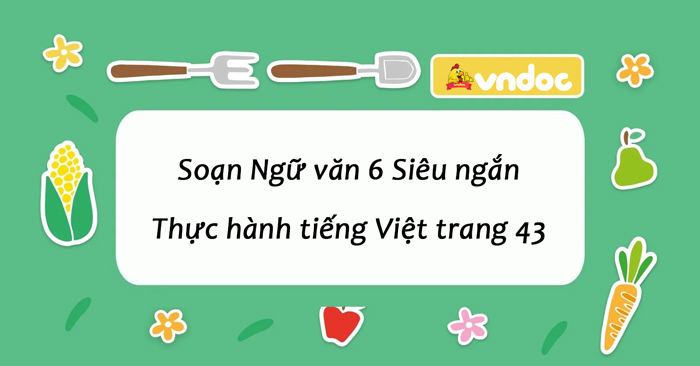 Soạn bài Thực hành tiếng Việt trang 43 Ngắn gọn