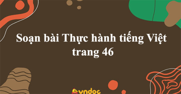 Soạn bài Thực hành tiếng Việt trang 46