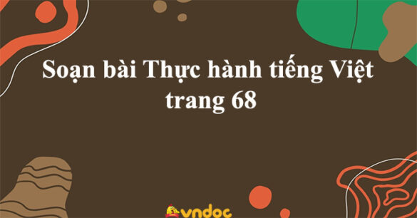 Soạn bài Thực hành tiếng Việt trang 68