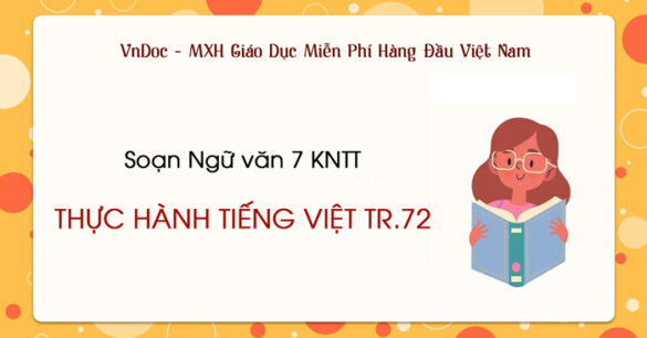 Soạn bài Thực hành tiếng Việt trang 72