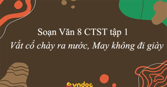 Soạn bài Vắt cổ chày ra nước, May không đi giày