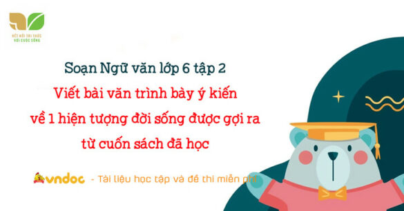 Soạn Viết bài văn trình bày ý kiến về một hiện tượng đời sống được gợi ra từ cuốn sách đã đọc