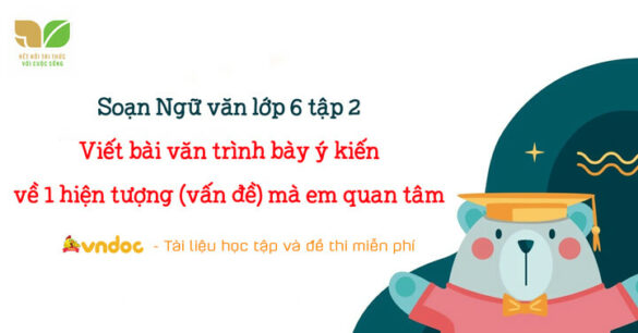 Soạn Viết bài văn trình bày ý kiến về một hiện tượng (vấn đề) mà em quan tâm