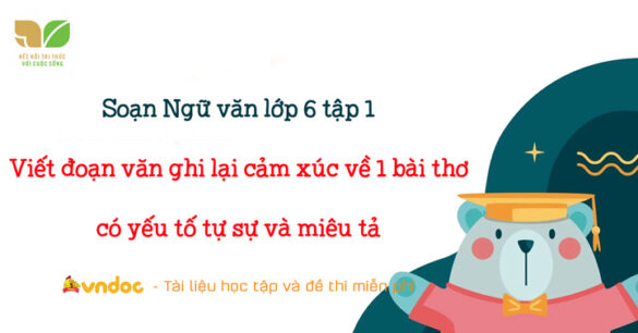 Soạn Viết đoạn văn ghi lại cảm xúc về một bài thơ có yếu tố tự sự và miêu tả