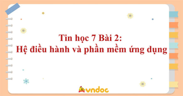 Tin học 7 Bài 2: Hệ điều hành và phần mềm ứng dụng