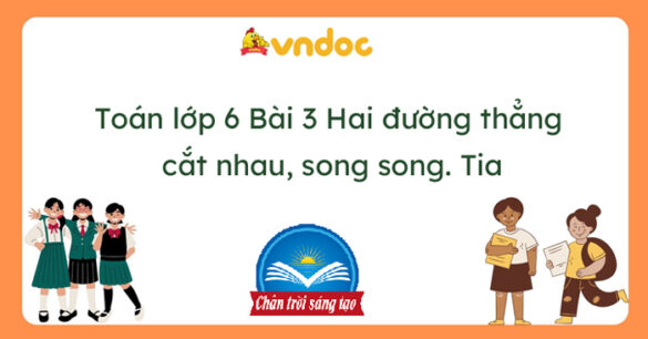 Toán lớp 6 Bài 3: Hai đường thẳng cắt nhau, song song. Tia