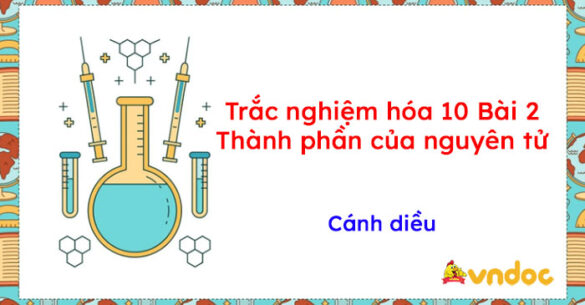 Trắc nghiệm hóa 10 Bài 2: Thành phần của nguyên tử Cánh diều