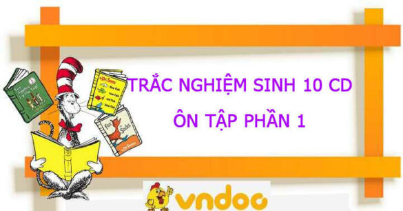 Trắc nghiệm Sinh 10 Bài Ôn tập phần 1  CD