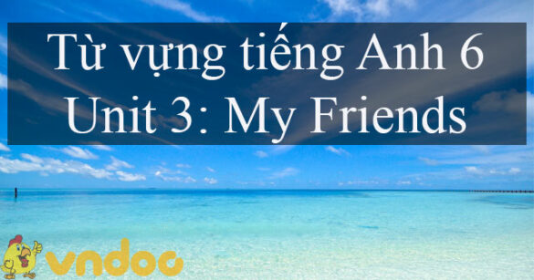 Từ vựng Unit 3 lớp 6 My Friends