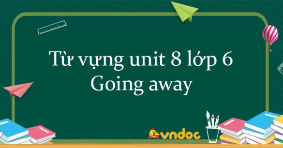 Từ vựng unit 8 lớp 6 Going away