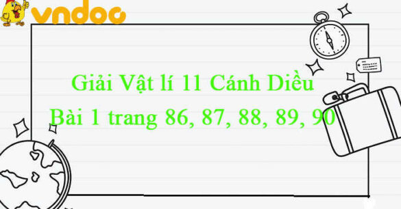 Vật lí 11 Cánh Diều Bài 1 trang 86, 87, 88, 89, 90