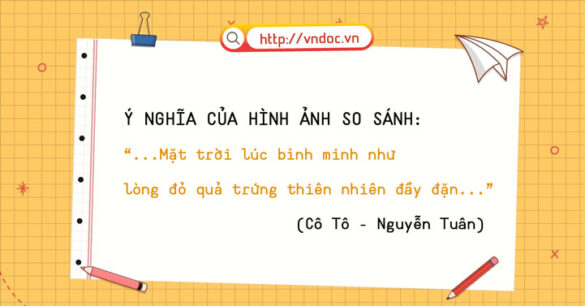 Đoạn văn Ý nghĩa hình ảnh so sánh mặt trời lúc bình minh như lòng đỏ quả trứng thiên nhiên đầy đặn