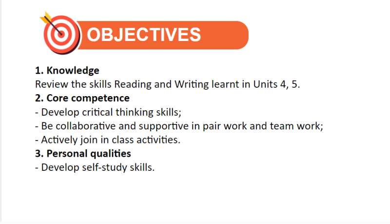 Bài giảng điện tử Review 2 Skills (2) lớp 10 | Giáo án PPT Tiếng Anh 10 Global success