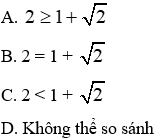 Trắc nghiệm Căn bậc hai có đáp án